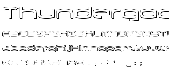 Thundergod II Shadow font